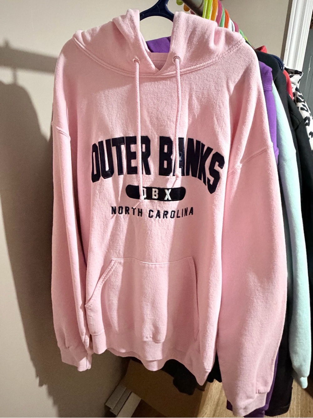Outer Banks Pink Hooded Sweatshirt - Women’s Cozy Pullover